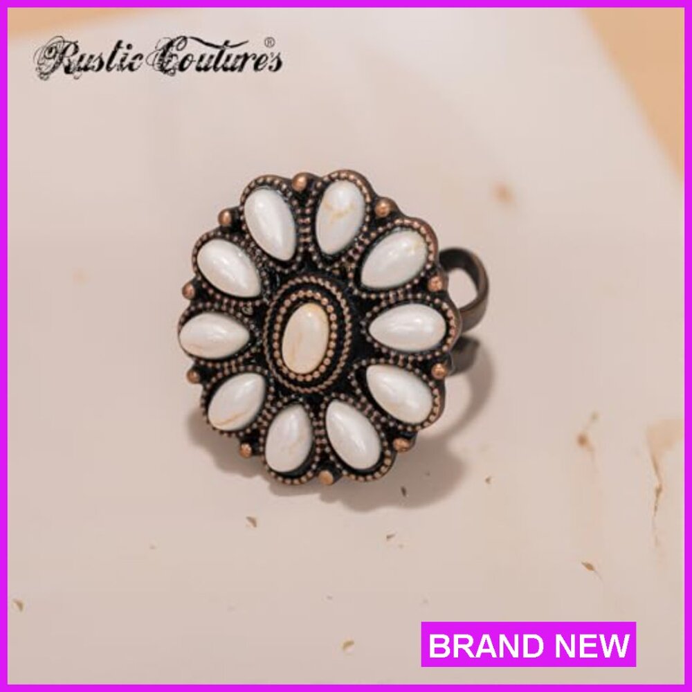 Adjustable Statement Cuff Ring Boho Chic Elegant … - image 6